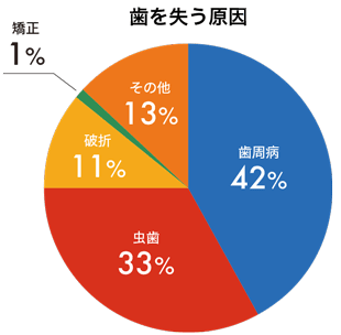 歯を失う原因